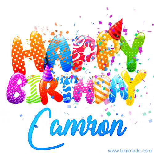 Happy Birthday Camron - Creative Personalized GIF With Name