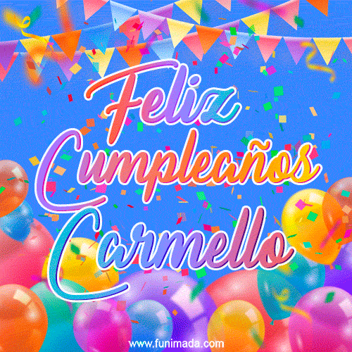 Feliz Cumpleaños Carmello (GIF)