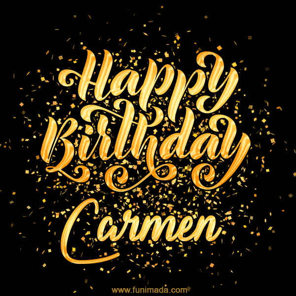 Happy Birthday Card for Carmen - Download GIF and Send for Free