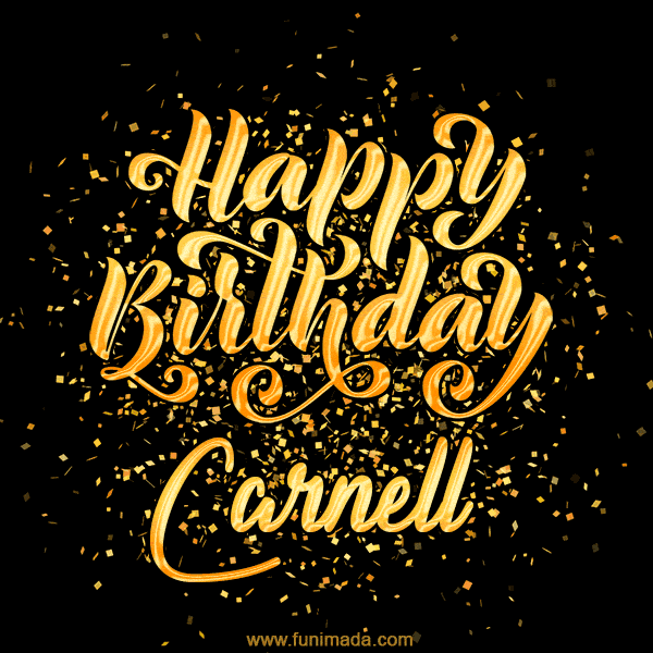 Happy Birthday Card for Carnell - Download GIF and Send for Free