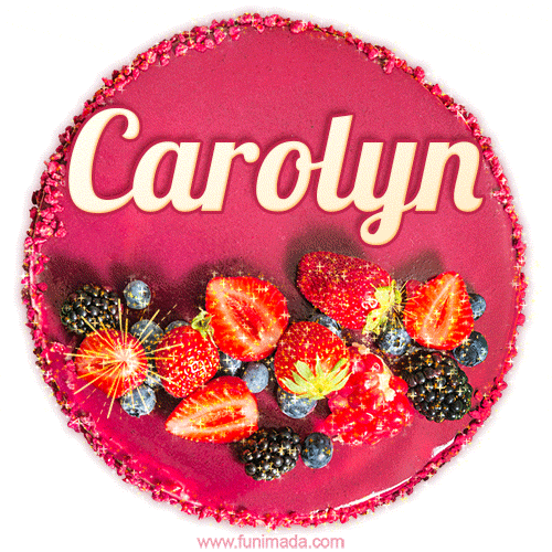 Happy Birthday Cake with Name Carolyn - Free Download