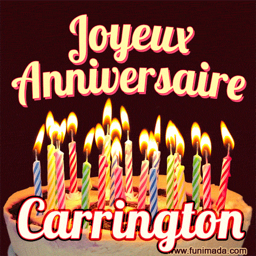 Joyeux anniversaire Carrington GIF