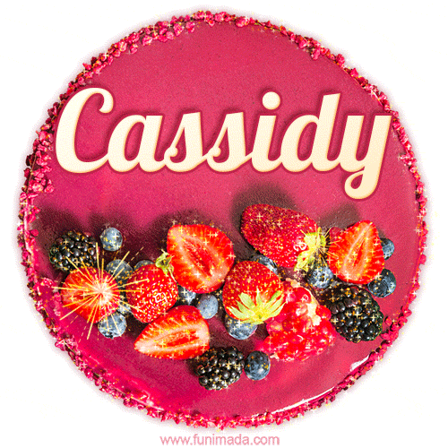 Happy Birthday Cake with Name Cassidy - Free Download
