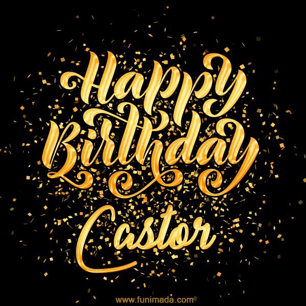 Happy Birthday Card for Castor - Download GIF and Send for Free