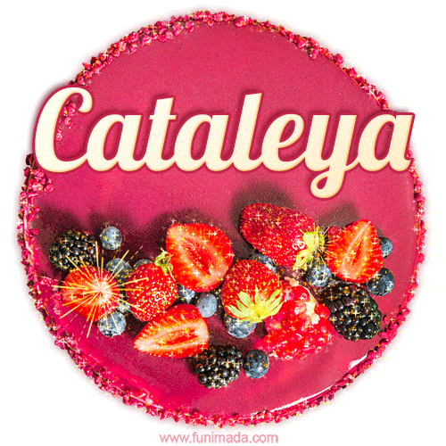 Happy Birthday Cake with Name Cataleya - Free Download