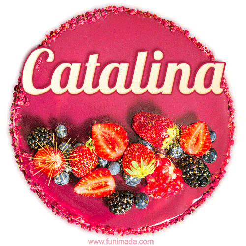 Happy Birthday Cake with Name Catalina - Free Download
