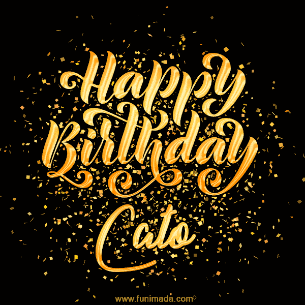 Happy Birthday Card for Cato - Download GIF and Send for Free