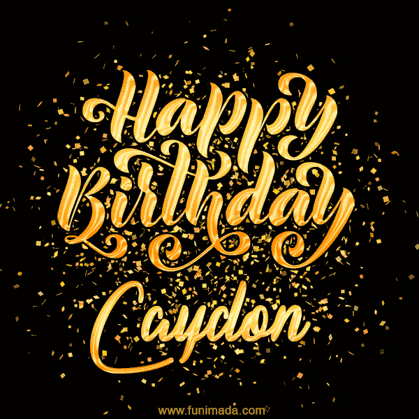 Happy Birthday Card for Caydon - Download GIF and Send for Free