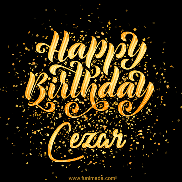 Happy Birthday Card for Cezar - Download GIF and Send for Free