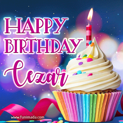 Happy Birthday Cezar - Lovely Animated GIF