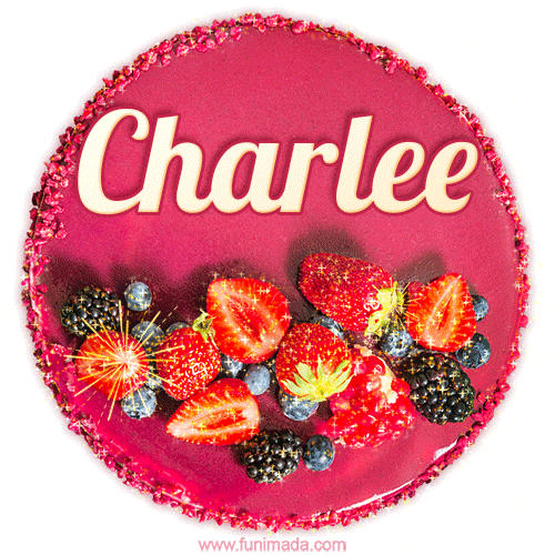 Happy Birthday Cake with Name Charlee - Free Download