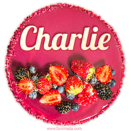 Happy Birthday Cake with Name Charlie - Free Download