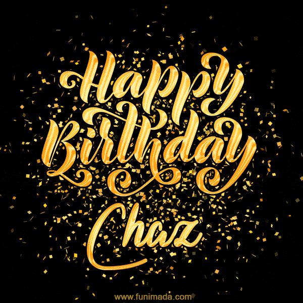 Happy Birthday Card for Chaz - Download GIF and Send for Free