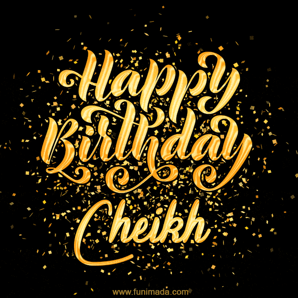 Happy Birthday Card for Cheikh - Download GIF and Send for Free