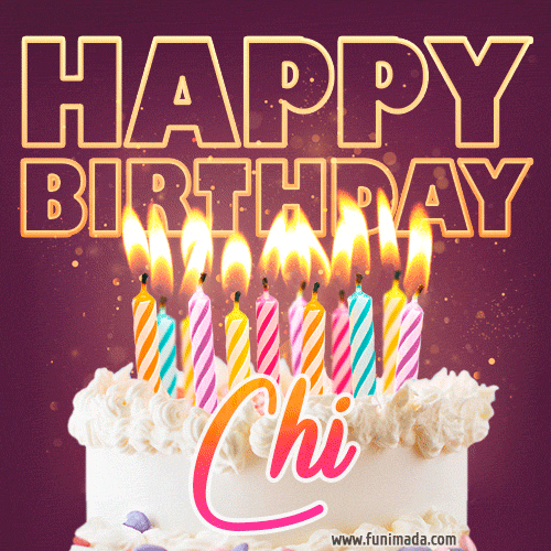 Chi - Animated Happy Birthday Cake GIF Image for WhatsApp