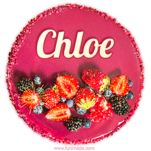 Happy Birthday Cake with Name Chloe - Free Download