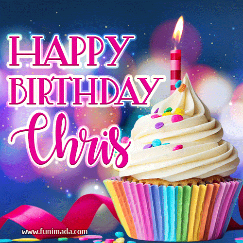 Happy Birthday Chris - Lovely Animated GIF