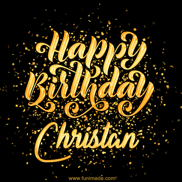 Happy Birthday Card for Christan - Download GIF and Send for Free