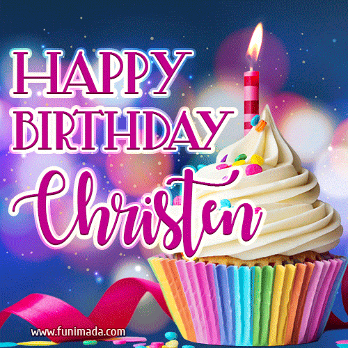 Happy Birthday Christen - Lovely Animated GIF