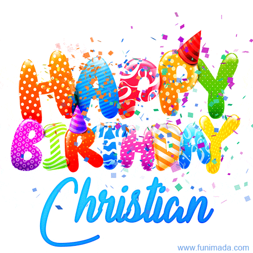 Happy Birthday Christian - Creative Personalized GIF With Name