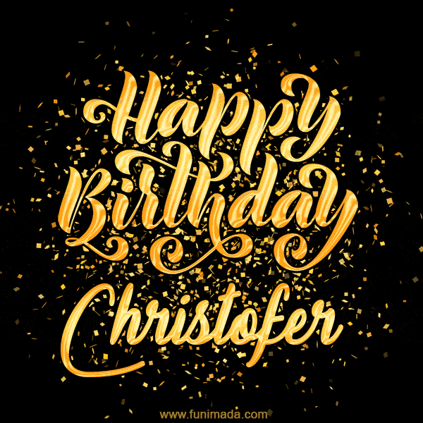 Happy Birthday Card for Christofer - Download GIF and Send for Free