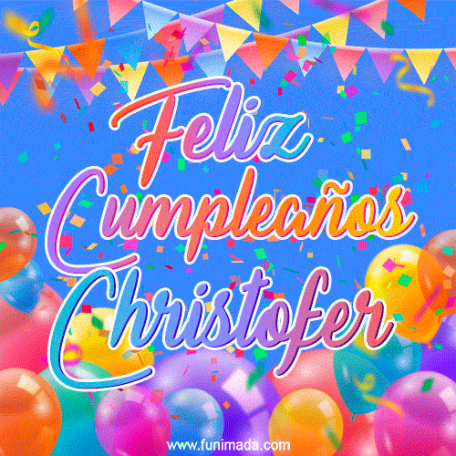 Feliz Cumpleaños Christofer (GIF)