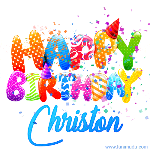 Happy Birthday Christon - Creative Personalized GIF With Name