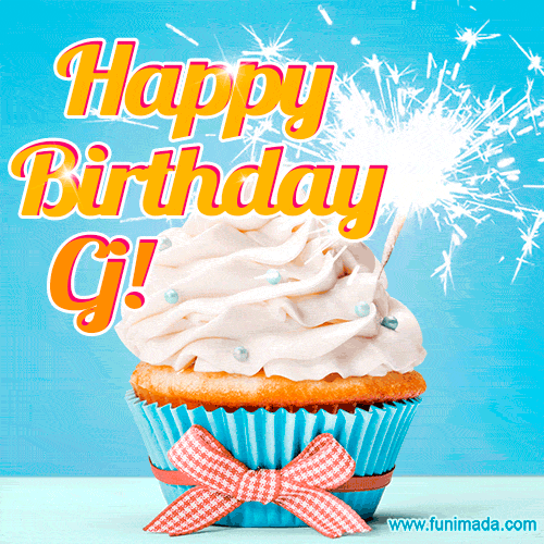 Happy Birthday, Cj! Elegant cupcake with a sparkler.