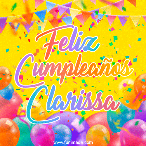 Feliz Cumpleaños Clarissa (GIF)