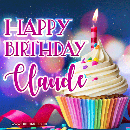 Happy Birthday Claude - Lovely Animated GIF