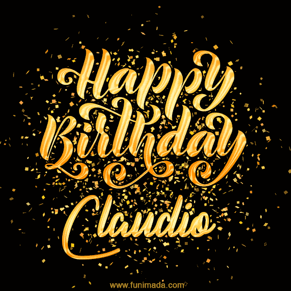 Happy Birthday Card for Claudio - Download GIF and Send for Free