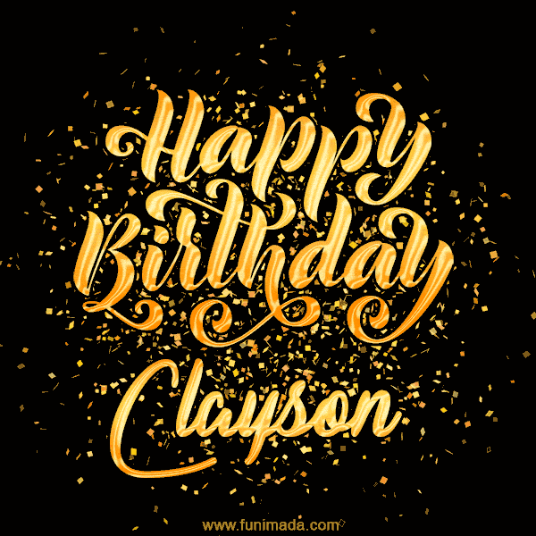 Happy Birthday Card for Clayson - Download GIF and Send for Free