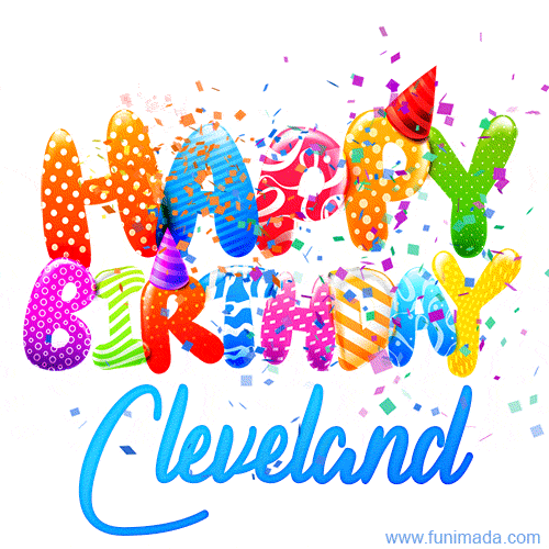Happy Birthday Cleveland - Creative Personalized GIF With Name