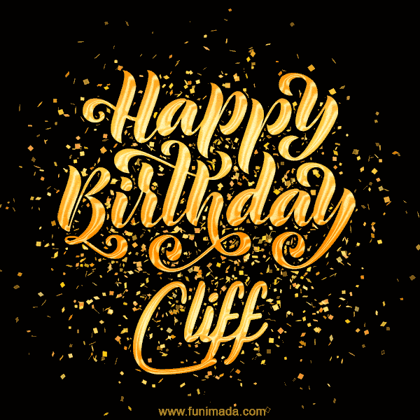 Happy Birthday Card for Cliff - Download GIF and Send for Free