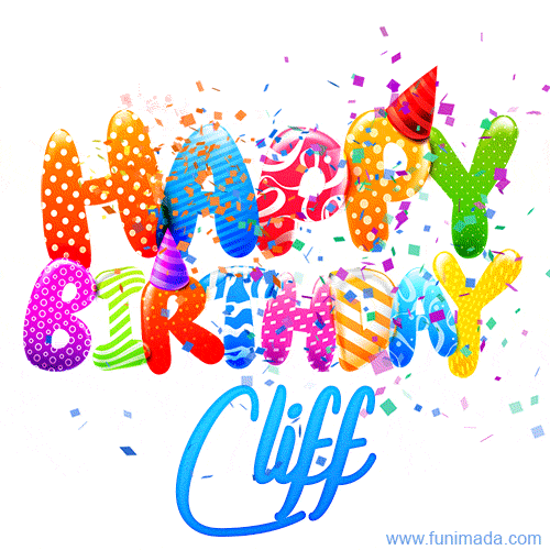 Happy Birthday Cliff - Creative Personalized GIF With Name