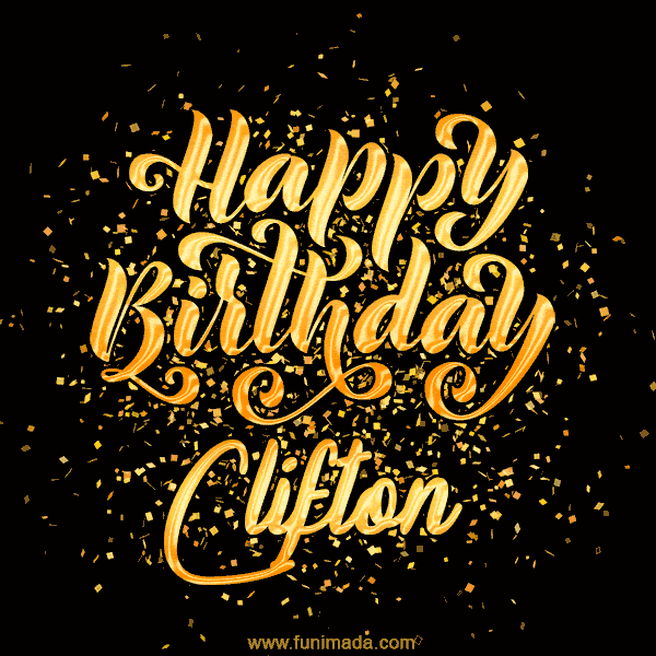 Happy Birthday Card for Clifton - Download GIF and Send for Free