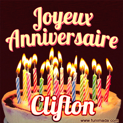 Joyeux anniversaire Clifton GIF