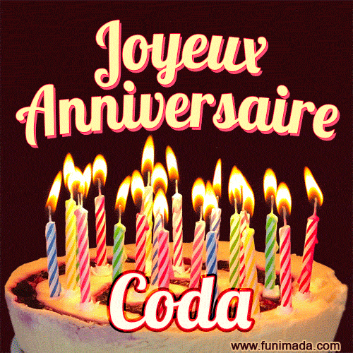 Joyeux anniversaire Coda GIF