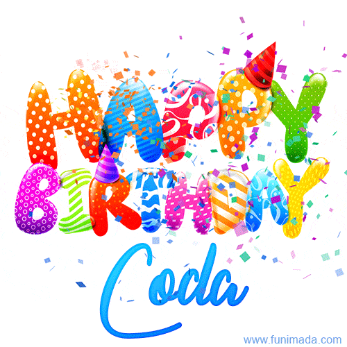 Happy Birthday Coda - Creative Personalized GIF With Name