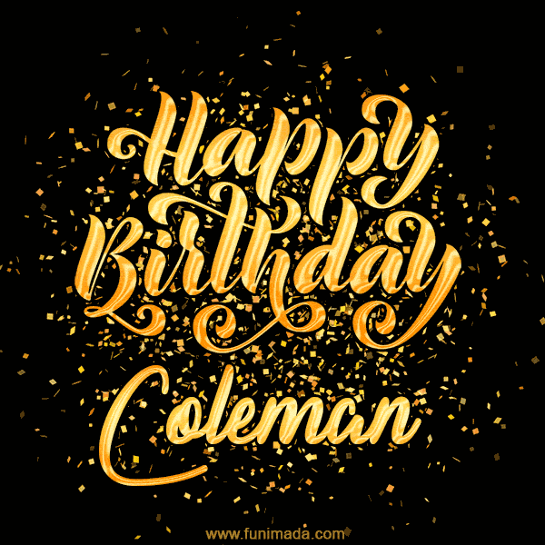 Happy Birthday Card for Coleman - Download GIF and Send for Free