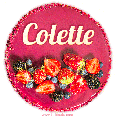 Happy Birthday Cake with Name Colette - Free Download