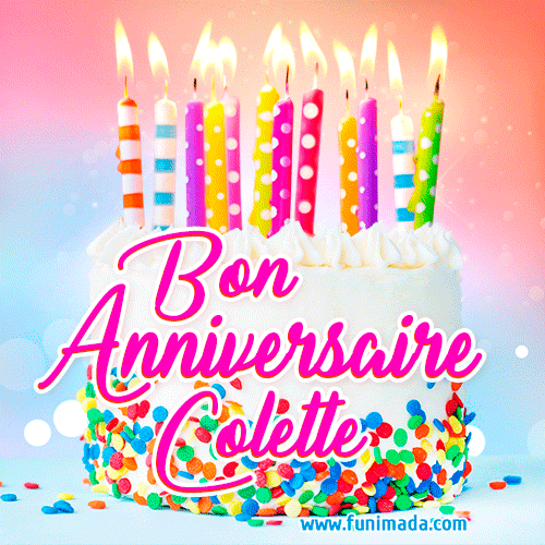 Joyeux anniversaire, Colette! - GIF Animé