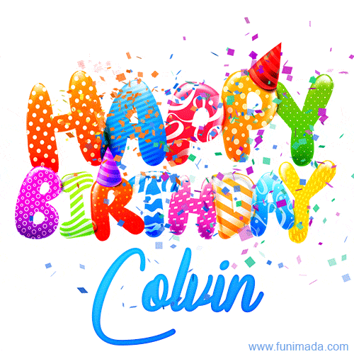 Happy Birthday Colvin - Creative Personalized GIF With Name