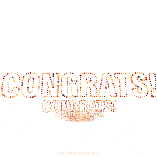 Congrats! Animated text GIF.