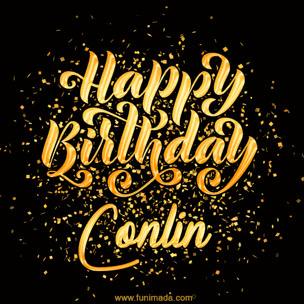Happy Birthday Card for Conlin - Download GIF and Send for Free