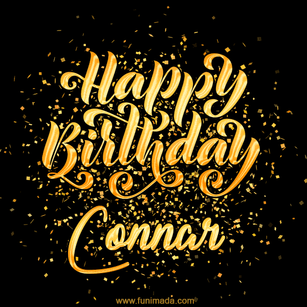 Happy Birthday Card for Connar - Download GIF and Send for Free