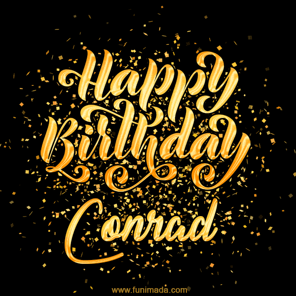 Happy Birthday Card for Conrad - Download GIF and Send for Free