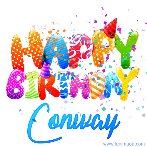 Happy Birthday Conway - Creative Personalized GIF With Name