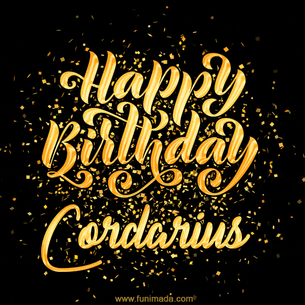 Happy Birthday Card for Cordarius - Download GIF and Send for Free