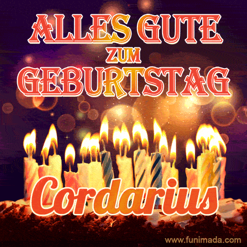 Alles Gute zum Geburtstag Cordarius (GIF)